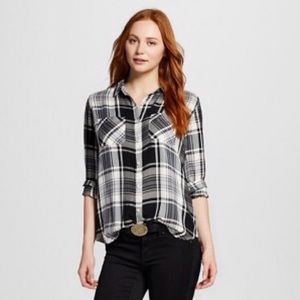 Black and White Boyfriend Flannel